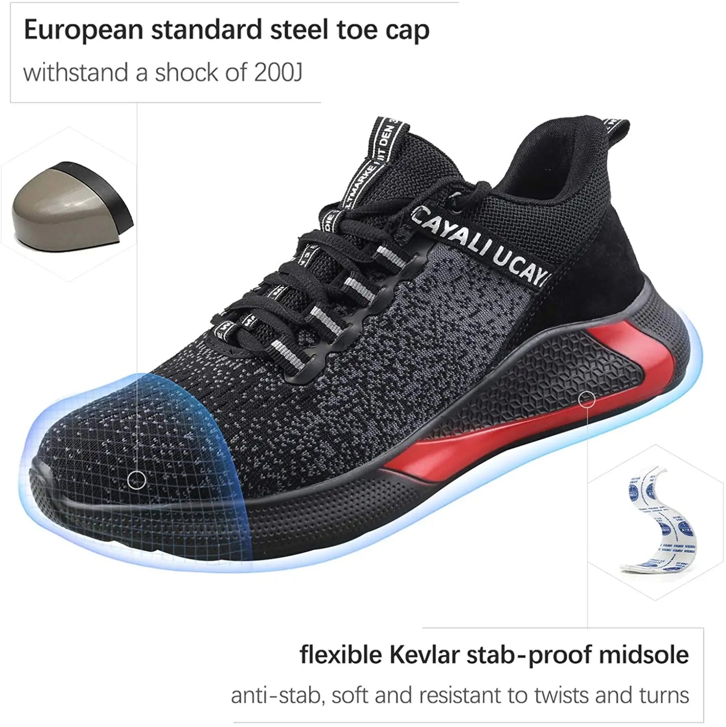 Saguaro - Zapatos de trabajo unisex, calzado de seguridad